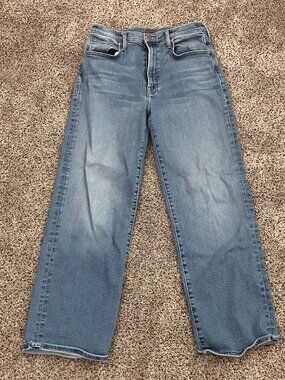 Mother Rambler Zip Flood Jeans Size 30 Medium Wash High-Rise